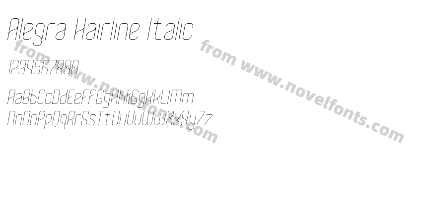 Alegra Hairline ItalicPreview
