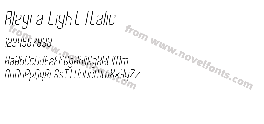 Alegra Light ItalicPreview