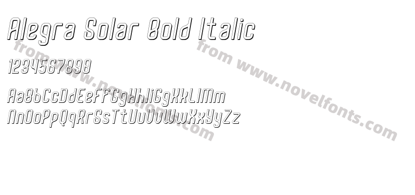 Alegra Solar Bold ItalicPreview