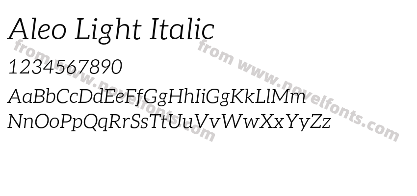 Aleo Light ItalicPreview