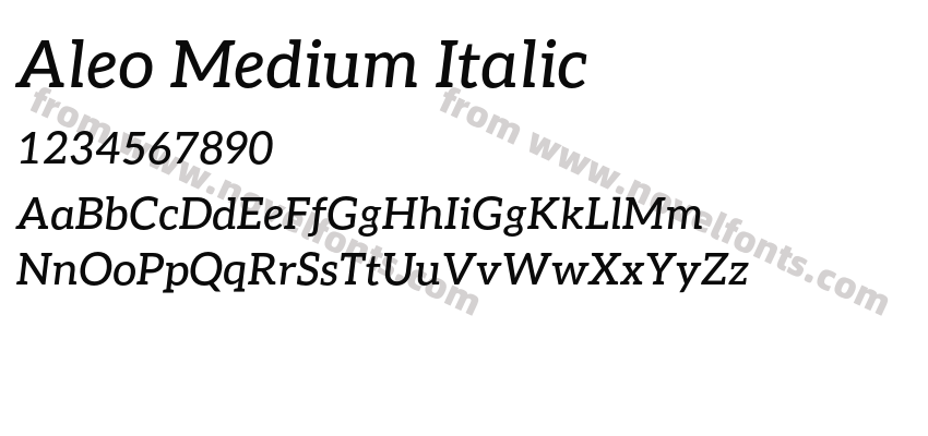 Aleo Medium ItalicPreview