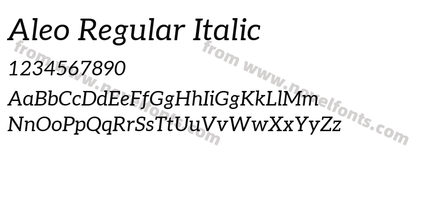 Aleo Regular ItalicPreview