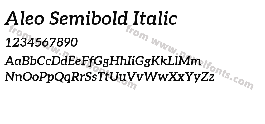 Aleo Semibold ItalicPreview