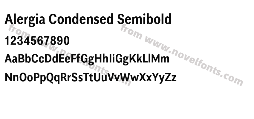 Alergia Condensed SemiboldPreview