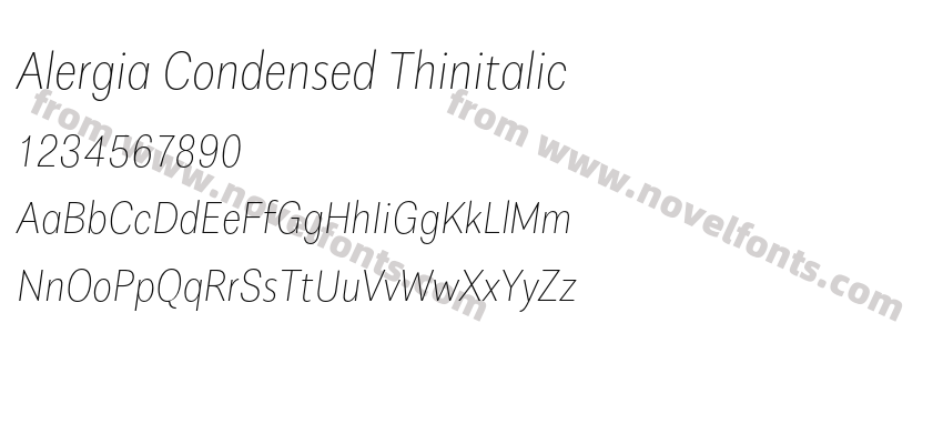Alergia Condensed ThinitalicPreview