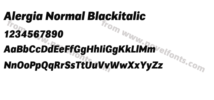 Alergia Normal BlackitalicPreview