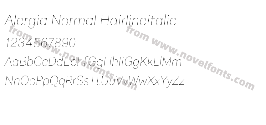 Alergia Normal HairlineitalicPreview