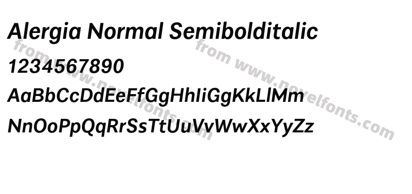 Alergia Normal SemibolditalicPreview