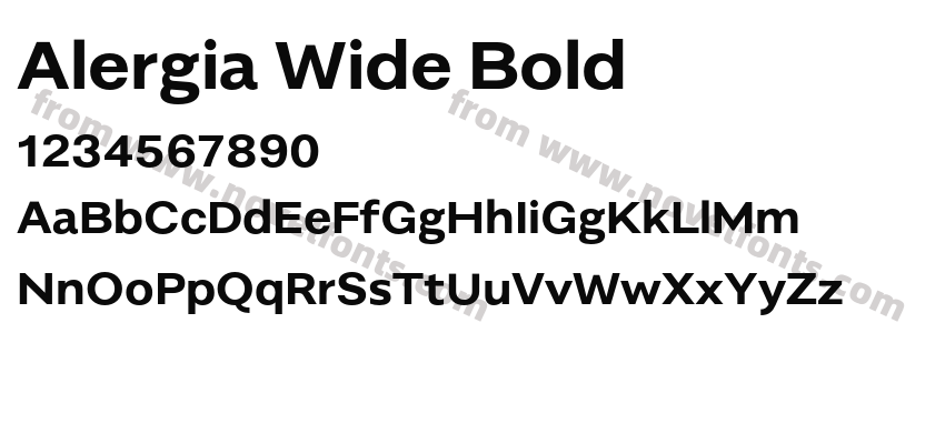 Alergia Wide BoldPreview