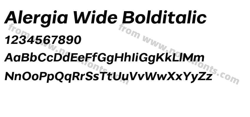 Alergia Wide BolditalicPreview