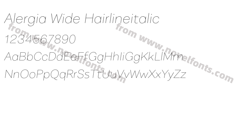 Alergia Wide HairlineitalicPreview