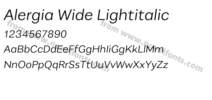 Alergia Wide LightitalicPreview
