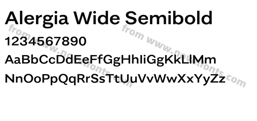 Alergia Wide SemiboldPreview