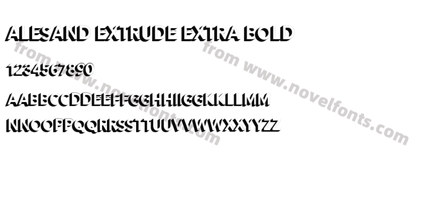 Alesand Extrude Extra BoldPreview