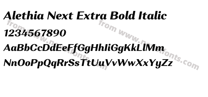 Alethia Next Extra Bold ItalicPreview