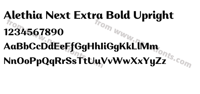 Alethia Next Extra Bold UprightPreview
