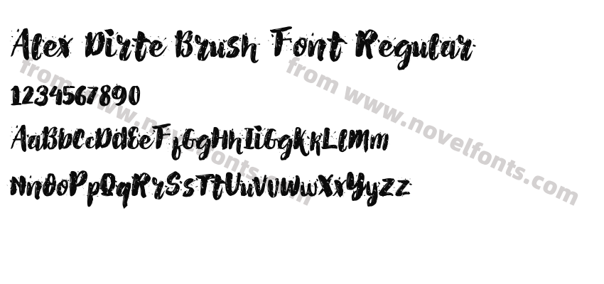 Alex Dirte Brush Font RegularPreview