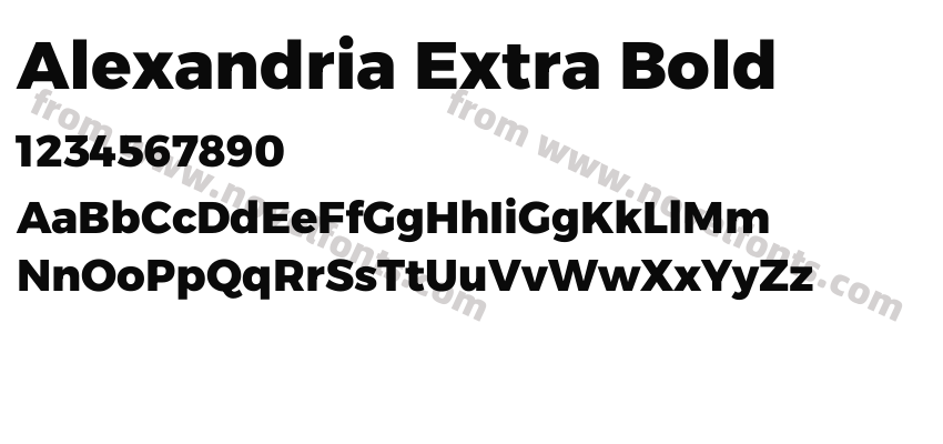 Alexandria Extra BoldPreview