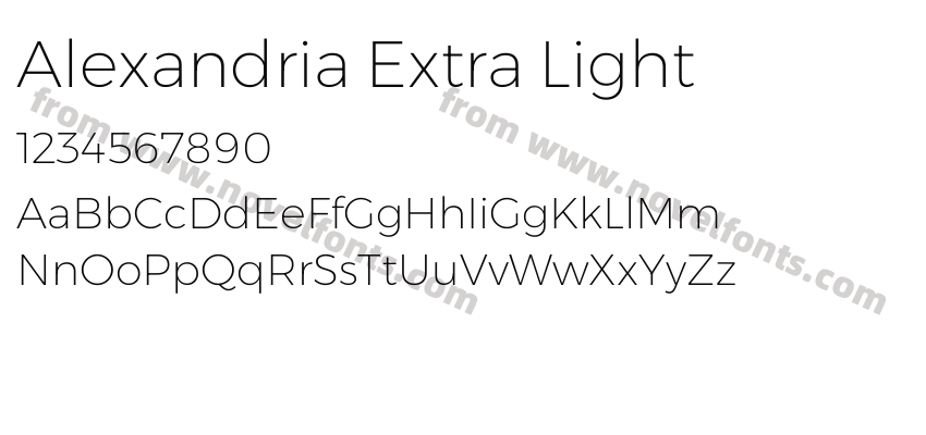 Alexandria Extra LightPreview