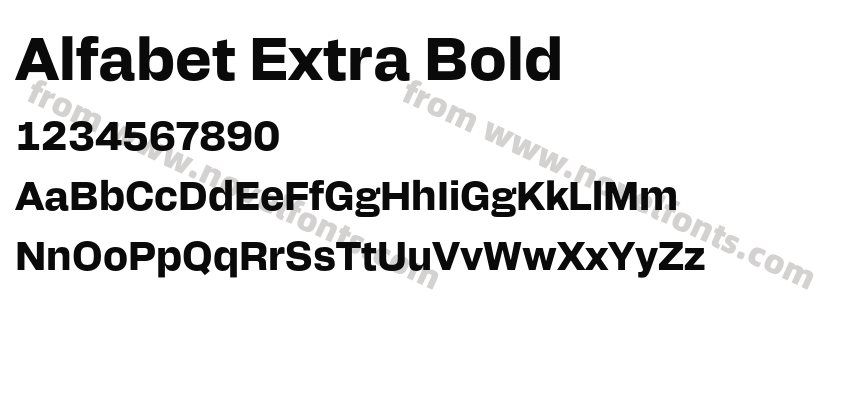 Alfabet Extra BoldPreview