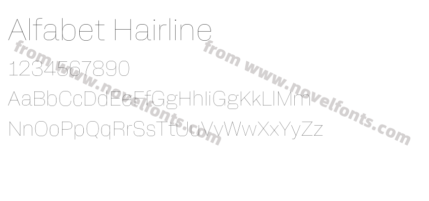 Alfabet HairlinePreview