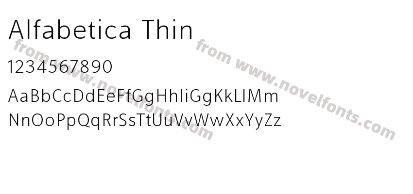 Alfabetica ThinPreview