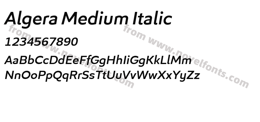Algera Medium ItalicPreview