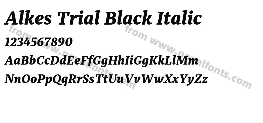 Alkes Trial Black ItalicPreview