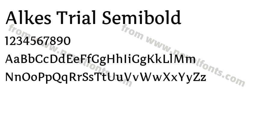 Alkes Trial SemiboldPreview
