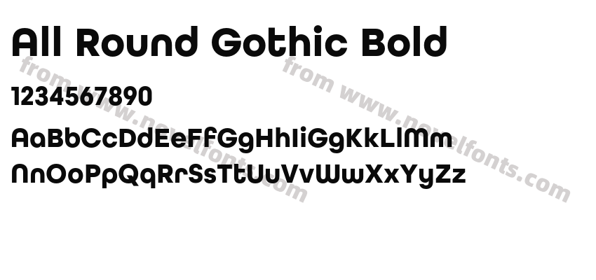 All Round Gothic BoldPreview