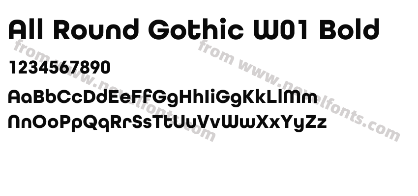 All Round Gothic W01 BoldPreview