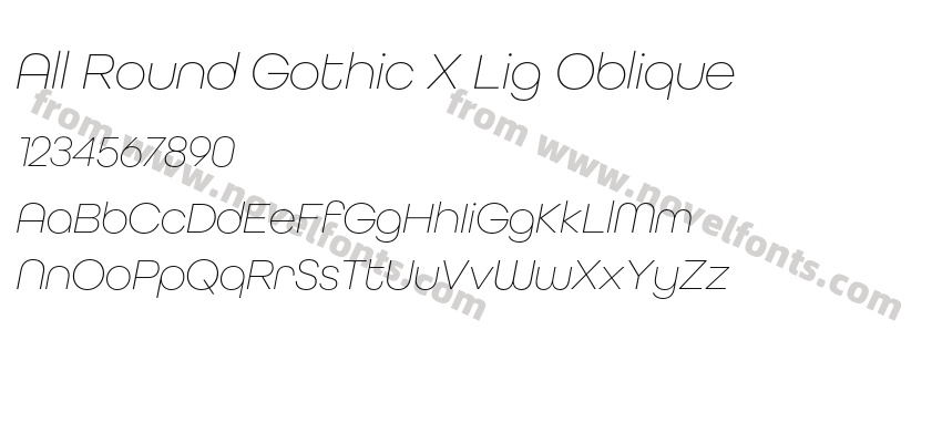 All Round Gothic X Lig ObliquePreview