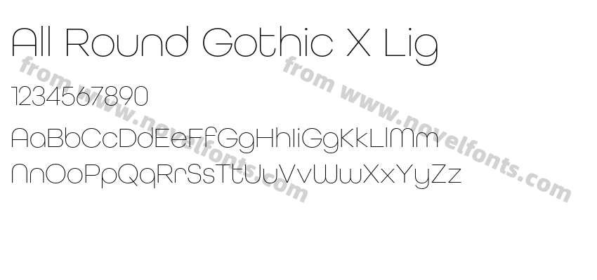 All Round Gothic X LigPreview