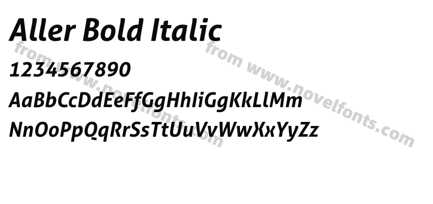 Aller Bold ItalicPreview