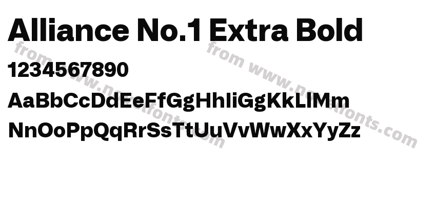 Alliance No.1 Extra BoldPreview