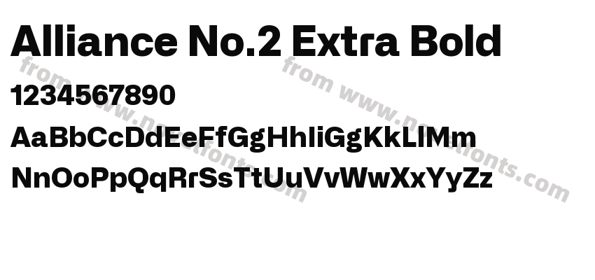 Alliance No.2 Extra BoldPreview