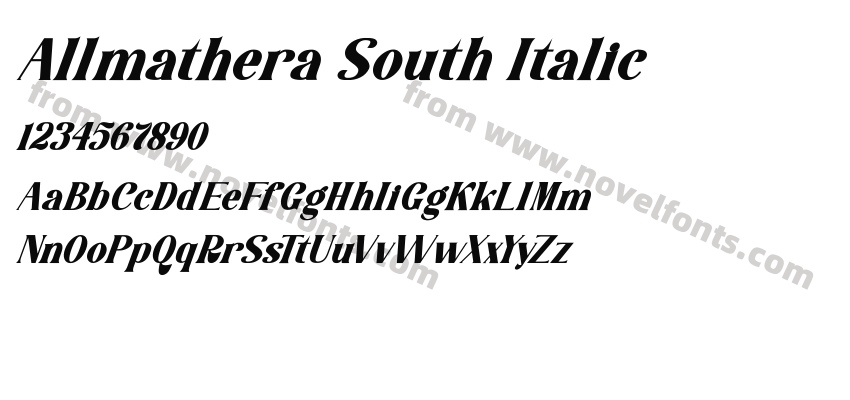 Allmathera South ItalicPreview