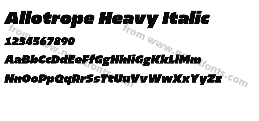 Allotrope Heavy ItalicPreview