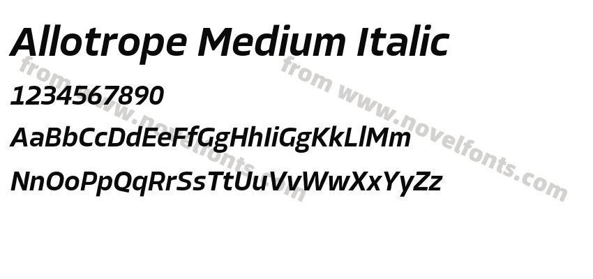 Allotrope Medium ItalicPreview