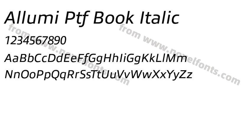 Allumi Ptf Book ItalicPreview