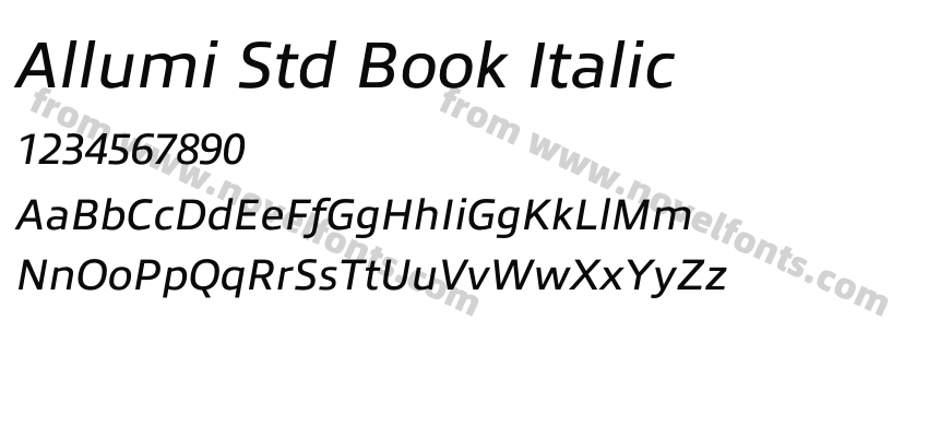 Allumi Std Book ItalicPreview
