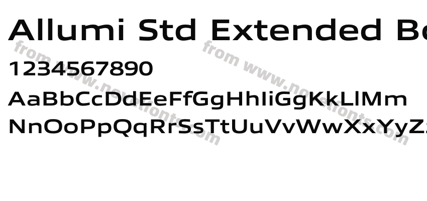 Allumi Std Extended BoldPreview