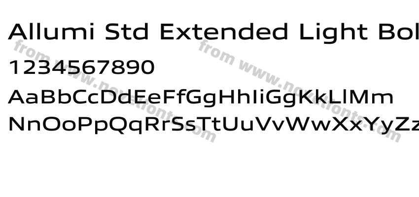 Allumi Std Extended Light BoldPreview