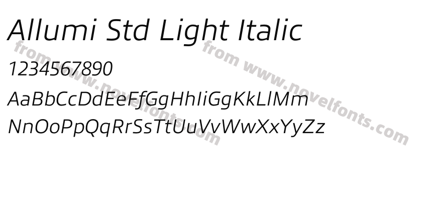 Allumi Std Light ItalicPreview