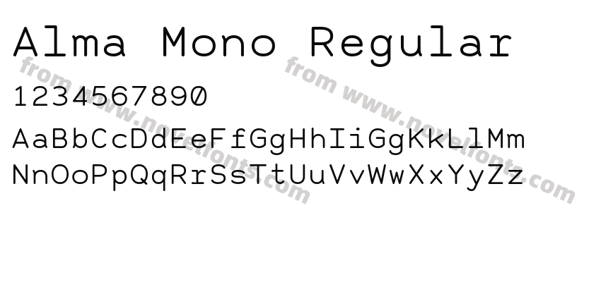 Alma Mono RegularPreview