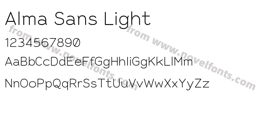 Alma Sans LightPreview