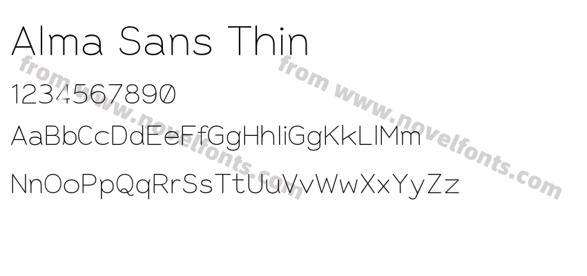Alma Sans ThinPreview