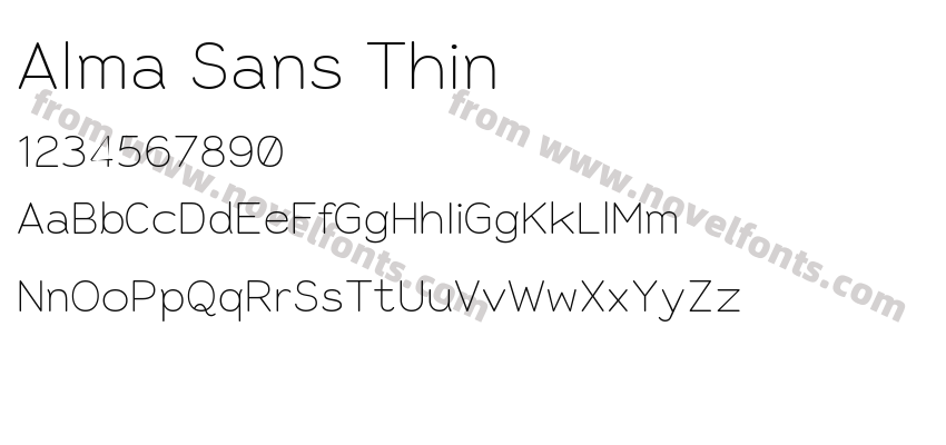 Alma Sans ThinPreview