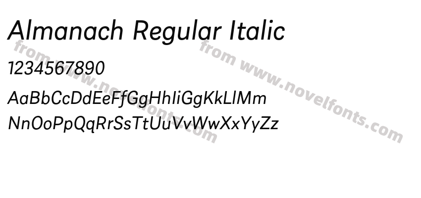 Almanach Regular ItalicPreview