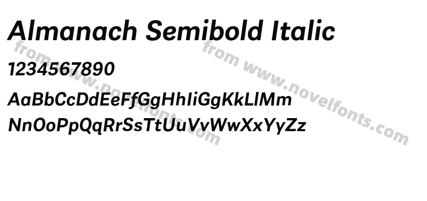 Almanach Semibold ItalicPreview